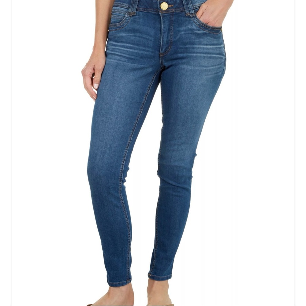 Democracy Jeans Womens 12 Ab Technology Skinny Distress Fray Medium Wash